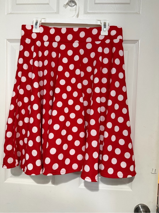 Dresses & Skirts - Red Polka Dot A-Line Skirt - Women